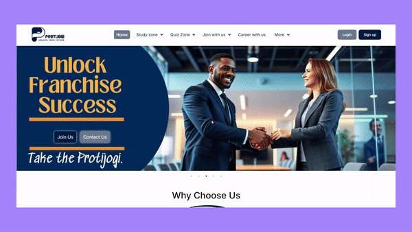 Protijogi: Quiz Website